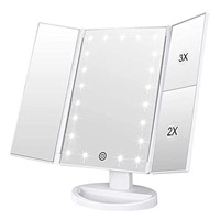 Tabletop Mount Makeup Mirror with 21 LED Lights,Tw