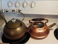 2 Tea kettles 1 no lid KITCHEN