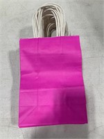 PINK PAPER GIFT SHOPPING BAGS QTY 25