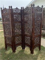 Ornate 4 Panel Room Divider 71” 17” panels