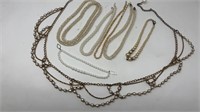 Artif. Pearl Belt & Necklaces Chokers