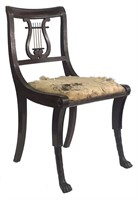 LYRE BACK CHAIR, POSS. BY WORKSHOP OF DUNCAN PHYFE