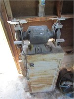 bench grinder w/stand,wheels & welding rods