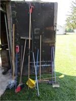 all brooms,tree trimmer & items