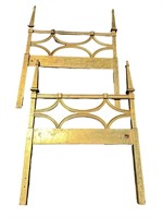 Pair of vintage gilt twin headboards