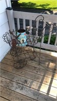 Iron Flower cart & watering can