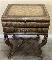 MAITLAND SMITH FAUX BOOK EMPIRE STYLE TABLE w