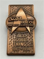 Vintage Star Trek "All Good Things" Copper Pin