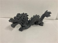 Dragon decoration. Poly Resin. 6” high. 20” long.