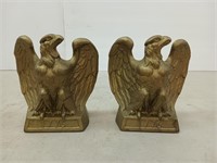 Pair of brass eagle statues 6"