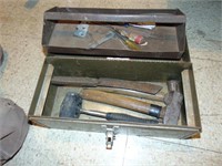 Metal tool box full of mallets Plus