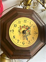 Antique Bras Light Fixture & Clock MaLack NC