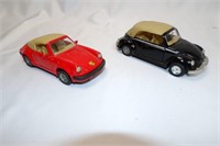 Toy Car Porsche and VW Beetle