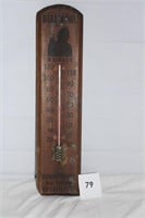 BELMORE WISKEY WOODEN THERMOMETER DISPLAY