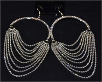 Large Pair Fashion Rhinestone Earrings