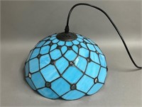 Turquoise 'Tiffany' Style Glass Pendant Light