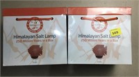 2 Himalayan salt lamps