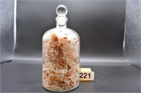 Nice bottle 8” tall with bath scented additives