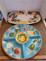 Ceramic Colorful Serving Trays