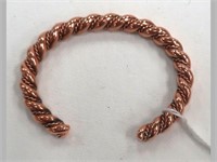 Heavy Copper Cuff, Navajo. Artist Signed