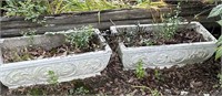 Pair of concrete planters