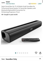 Saiyin Sound Bars for TV, 40 Watts