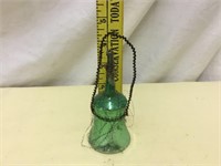 Vintage Wire Wrapped Glass Christmas Tree Ornament