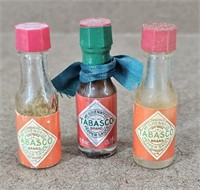 3pc Mini Tabasco Bottles