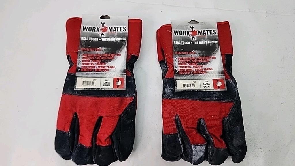 Work mates Red Leather work gloves