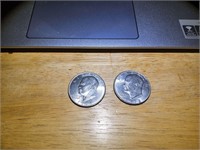 2 Eisenhower dollars