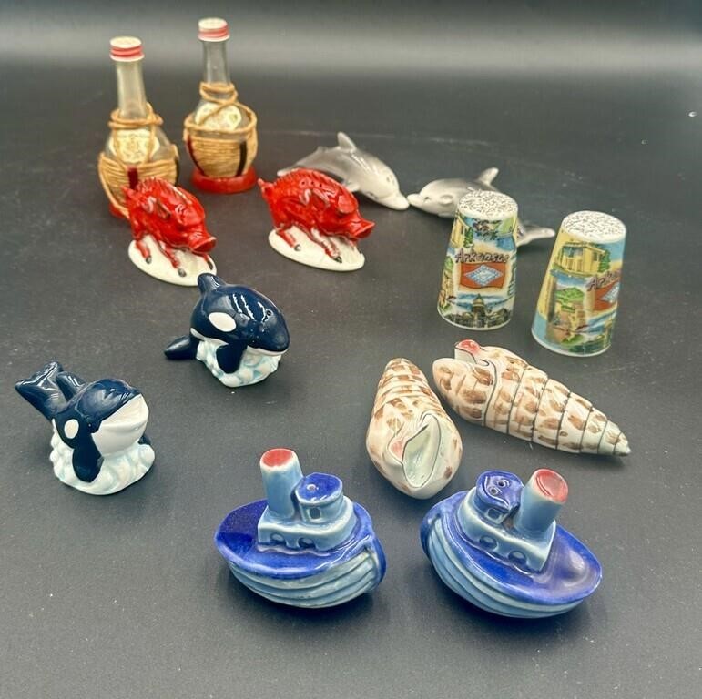 Marine & Misc. Collectible Salt + Pepper Shakers