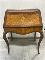Vintage Secretary ‘s Desk  - Inlayed Wood Design