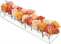 Rectangular Flower Vase, Clear Acrylic, 3 PACK