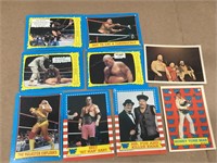 9 Vintage Wrestling Trading Cards