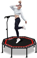 ONETWOFIT 51 Silent Trampoline with Adjustable Han