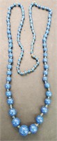 (D) Blue Lapis Graduated Bead Necklace (30"