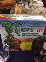 Topsy-turvy tomato planter