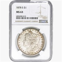 1878-S Morgan Silver Dollar NGC MS63