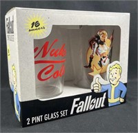 Fallout 2 Pint Glass Set, New in Box, 16oz