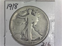 1918 Walking Liberty Half Dollar