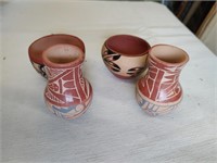4 pcs Native American Pottery by Jemez