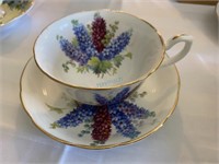 Lilac Pattern  Tea Cup & Saucer