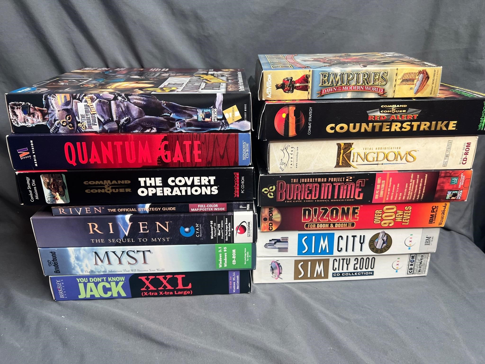 Vintage Assorted PC Game Boxes