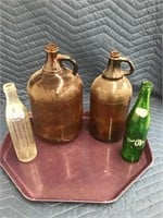 Vintage Glass Bottles Lot of 4 Nehi Bubble Up