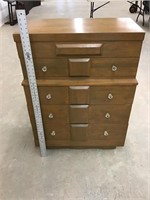 Deco chest with glass pulls missing some