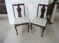 2 UNIQUE WOODEN CHAIRS-FEW STAINS