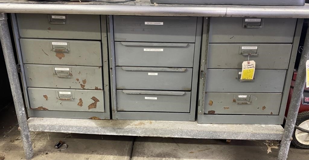 Metal Cabinets with Contents Inc. Hardware,