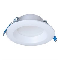 Halo White 4 in. W Plastic LED Canless Recessed Do