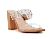 Madden NYC Women's Clear Band Studded Sandals