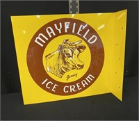 Mayfield Ice Cream Metal Flange Sign